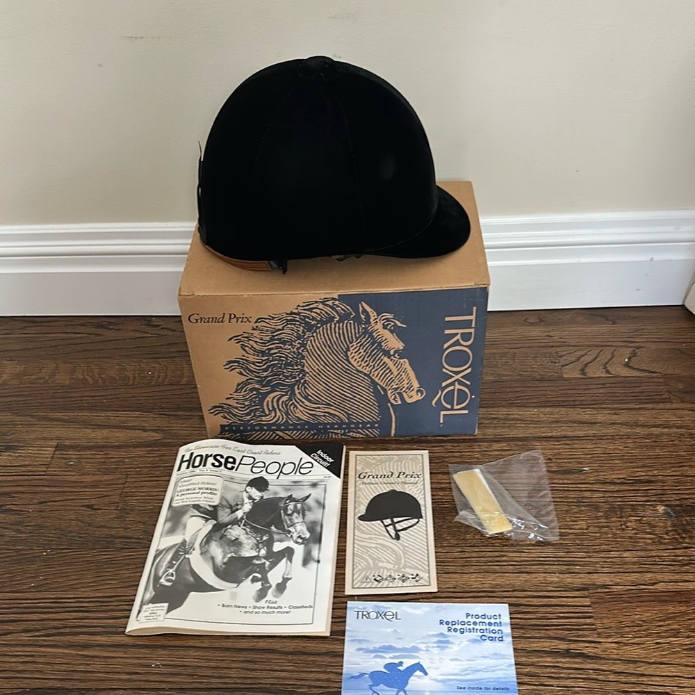 Troxel Vintage unused circa 1996 Black Equestrian Helmet